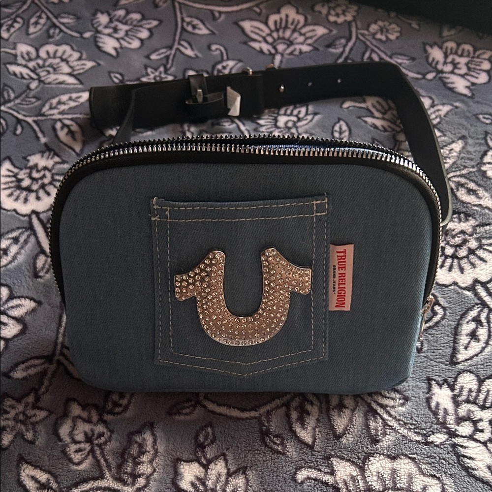True Religion Bag with Rhinestone Logo